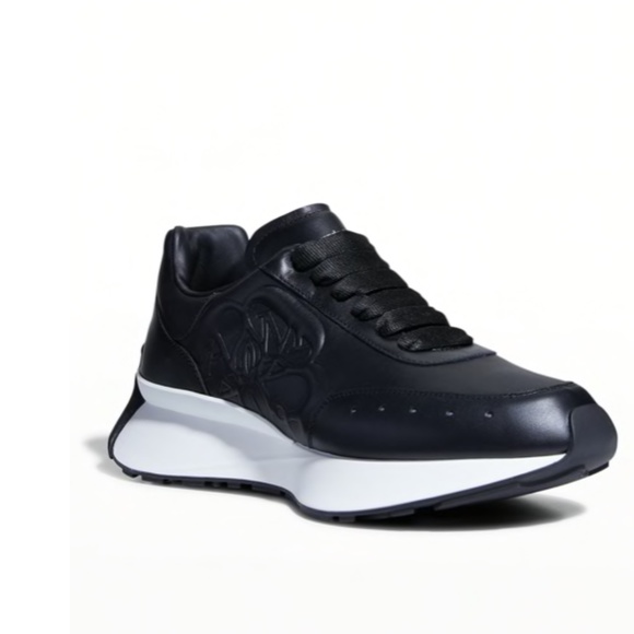 COPY - Alexander McQueen Black Leather Runners - Picture 3 of 3